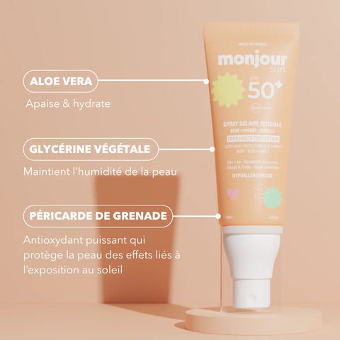 Spray Solaire SPF 50+ Haute Protection Monjour - Blossom Care