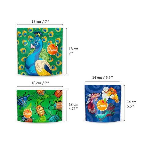Lot de 3 sacs à goûter Squiz - Collection Les Flamboyants - Blossom Care