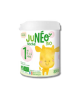 Lait infantile Juneo 1er âge pour vache, 0-6 mois, 800g, boîte de lait pour nourrissons.