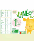 Lait infantile 1er âge Juneo, lait de vache pour bébés de 0 à 6 mois, boîte de 800g.