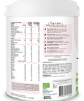 Lait infantile bio 2e âge Popote, lait pour bébé dès 6 mois, bouteille de 800g, contenant du lait pour nourrissons.