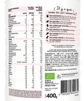 Lait 2e âge bio Popote pour bébé dès 6 mois, boîte de 400 g, avec un biberon devant le produit.