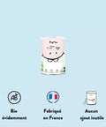 Lait infantile bio 2ème âge Popote dès 6 mois, 400g, bouteille avec étiquette visible, pour nourrissons à partir de 6 mois