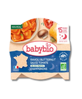 Ravioli Babybio à la butternut, sauce tomate régionale et champignons, emballage de 190g, légume pour bébé.