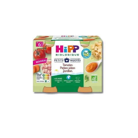 Tomates Petites pâtes Jambon 6 mois 2x190g HiPP - Blossom Care