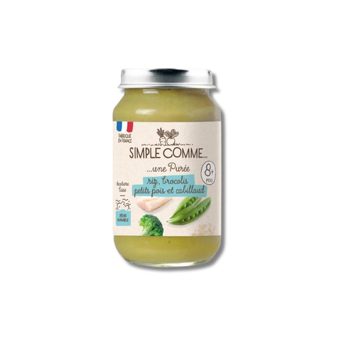Riz Brocoli Petits pois Cabillaud 200g Simple Comme - Blossom Care