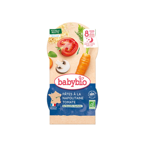 Bonne Nuit Pâtes à la Napolitaine Tomate de Nouvelle-Aquitaine 8 mois 2 x 200g Babybio - Blossom Care