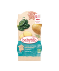 Assiette de pomme de terre, épinard et saumon pour bébé Babybio, 2x200 g, plat de viande ou poisson pour 8 mois