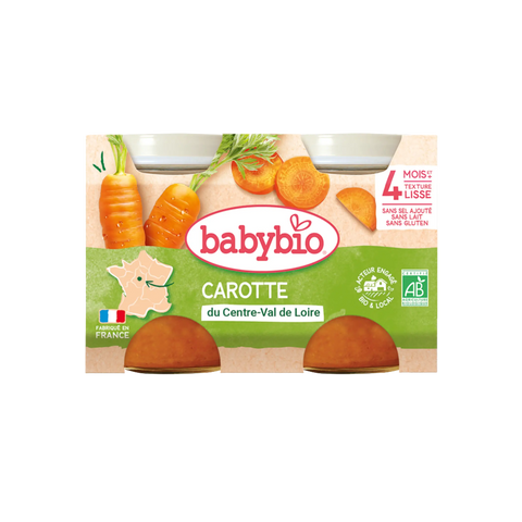 Carotte du Centre-Val de Loire 4 mois 2x130g Babybio - Blossom Care