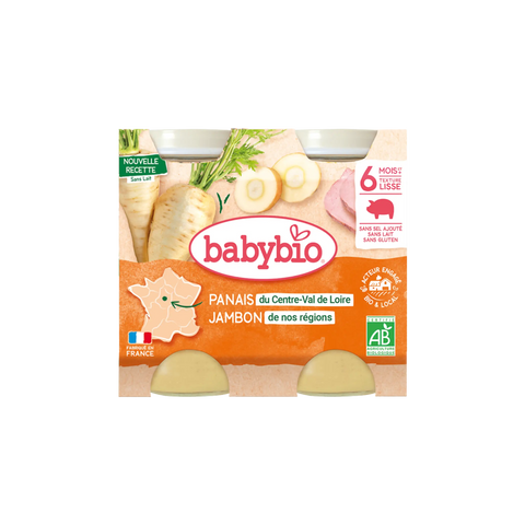 Panais du Centre-Val de Loire Jambon de nos régions 6 mois 2x200g Babybio - Blossom Care