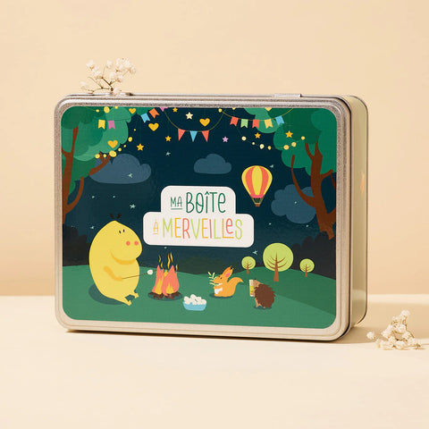 Coffret Merveilles Pototam pour bébé, soin complet dès la naissance, contenant plusieurs produits dans une boîte élégante.