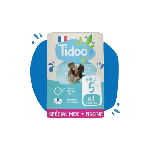 Couches Piscine Tidoo T5 (12-18 kg) x11 - Blossom Care
