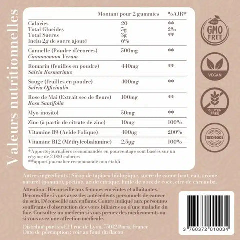 Complément alimentaire Isis Superfood Fertility Boost pour améliorer l'ovulation et la fertilité, avec capsules végétariennes.