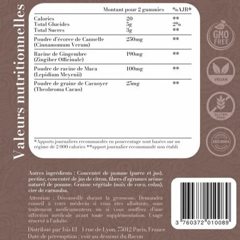 Complément alimentaire Love Boost Libido d'Isis Superfood, gélules naturelles pour stimuler la libido et l'énergie sexuelle.