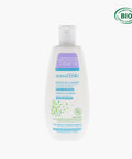 Gel lavant bébé sans savon Laboratoires Téane, 250 ml, dans un flacon transparent avec étiquette bleue et design doux.