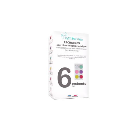 Embouts lime à ongles électrique x6 Petit Bout'chou® (recharge) - Blossom Care