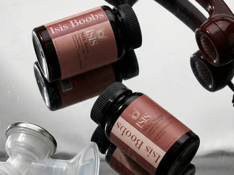 Complément alimentaire Duo Allaitement de Isis Superfood, pack lactation avec capsules végétales et infusion pour l'allaitement.