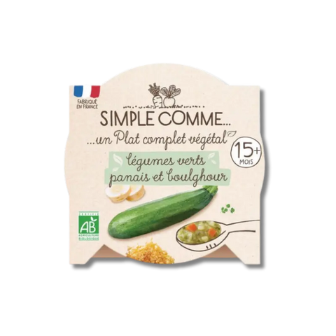 Légumes verts Panais et Boulghour 15 mois 230g Simple Comme - Blossom Care