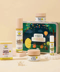 Coffret Pototam Merveilles pour soin complet bébé dès la naissance, comprenant plusieurs produits pour la peau de bébé.